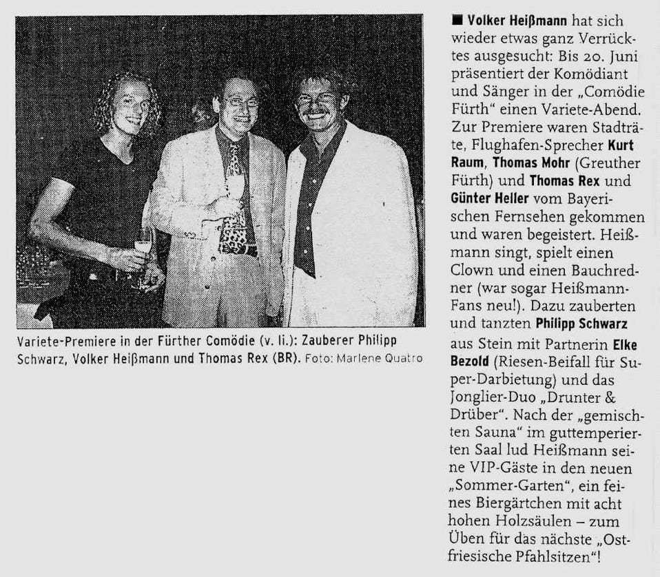 Comödie Fürth mit Volker Heissmann.