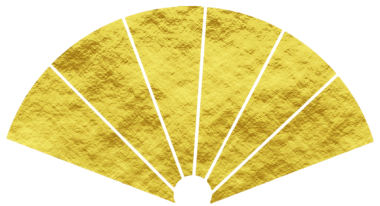 Zaubernde Hände - Fächer Gold